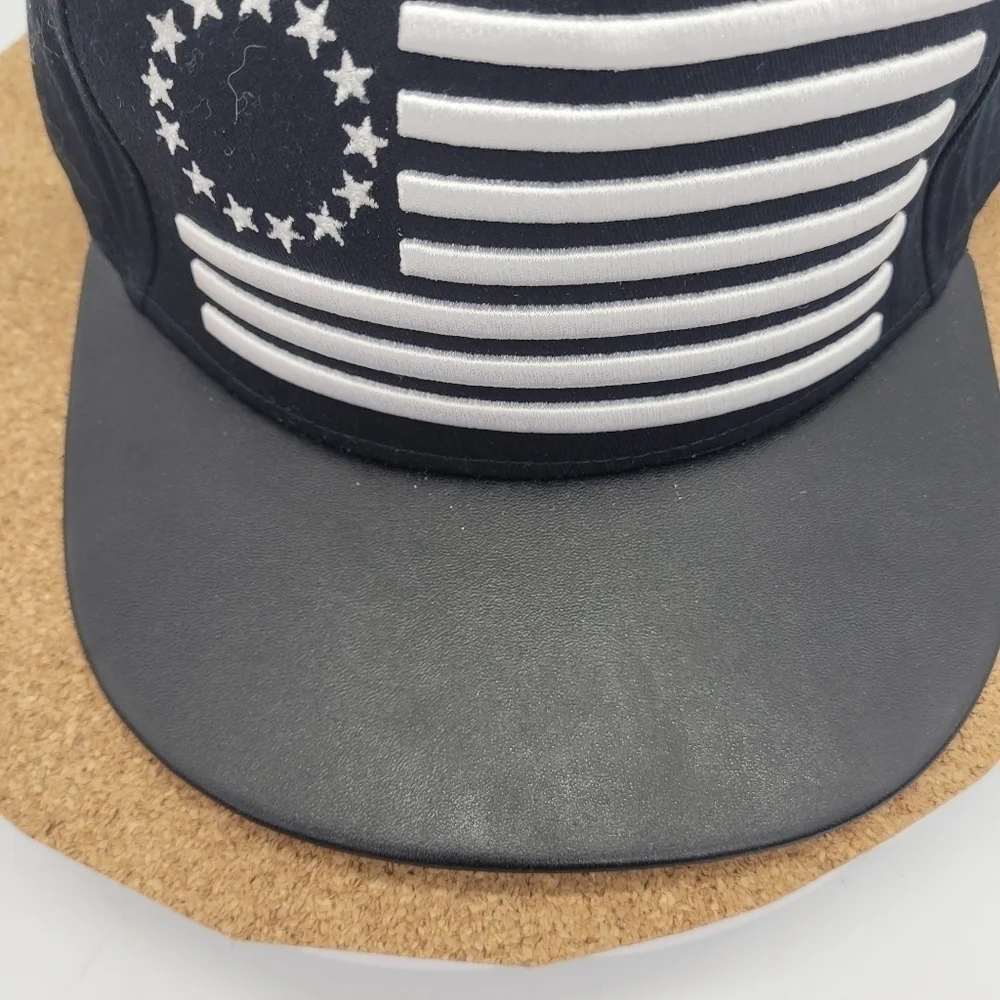 BETSY ROSS FLAG SNAPBACK HAT BLACK 1776 NEW
